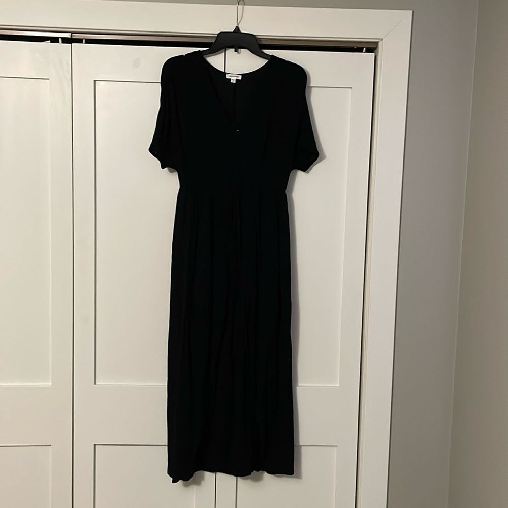 Mittoshop Black Shortsleeved Maxi Dress
